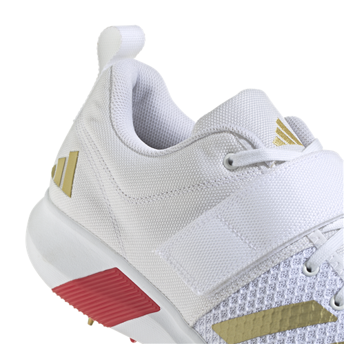 Adidas AdiPower Vector Cricket Shoe White/Gold/Red