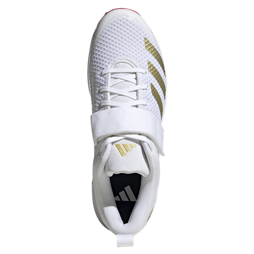Adidas AdiPower Vector Cricket Shoe White/Gold/Red