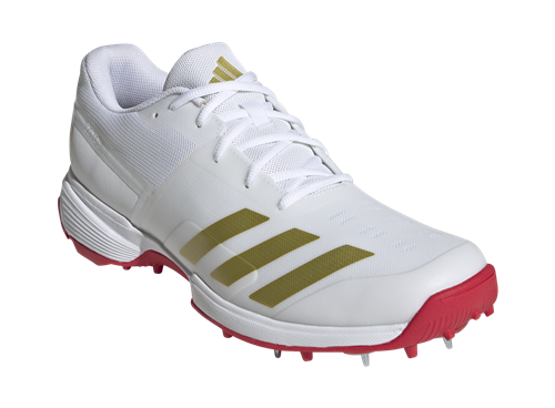 Adidas SL22 YDS Cricket Shoe White/Gold/ Red