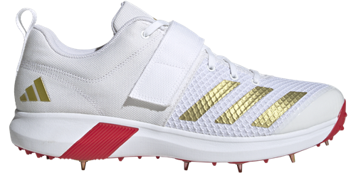 Adidas AdiPower Vector Cricket Shoe White/Gold/Red