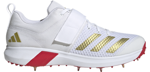 Adidas AdiPower Vector Cricket Shoe White/Gold/Red