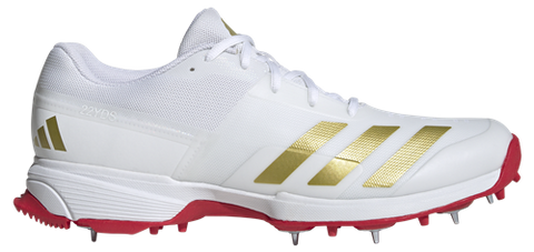 Adidas SL22 YDS Cricket Shoe White/Gold/ Red